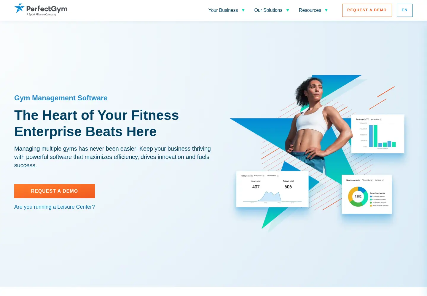 Screenshot of perfectgym.com