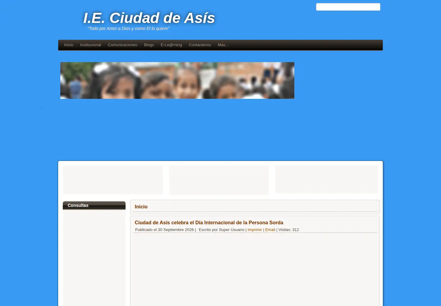Screenshot of ieciudaddeasis.edu.co