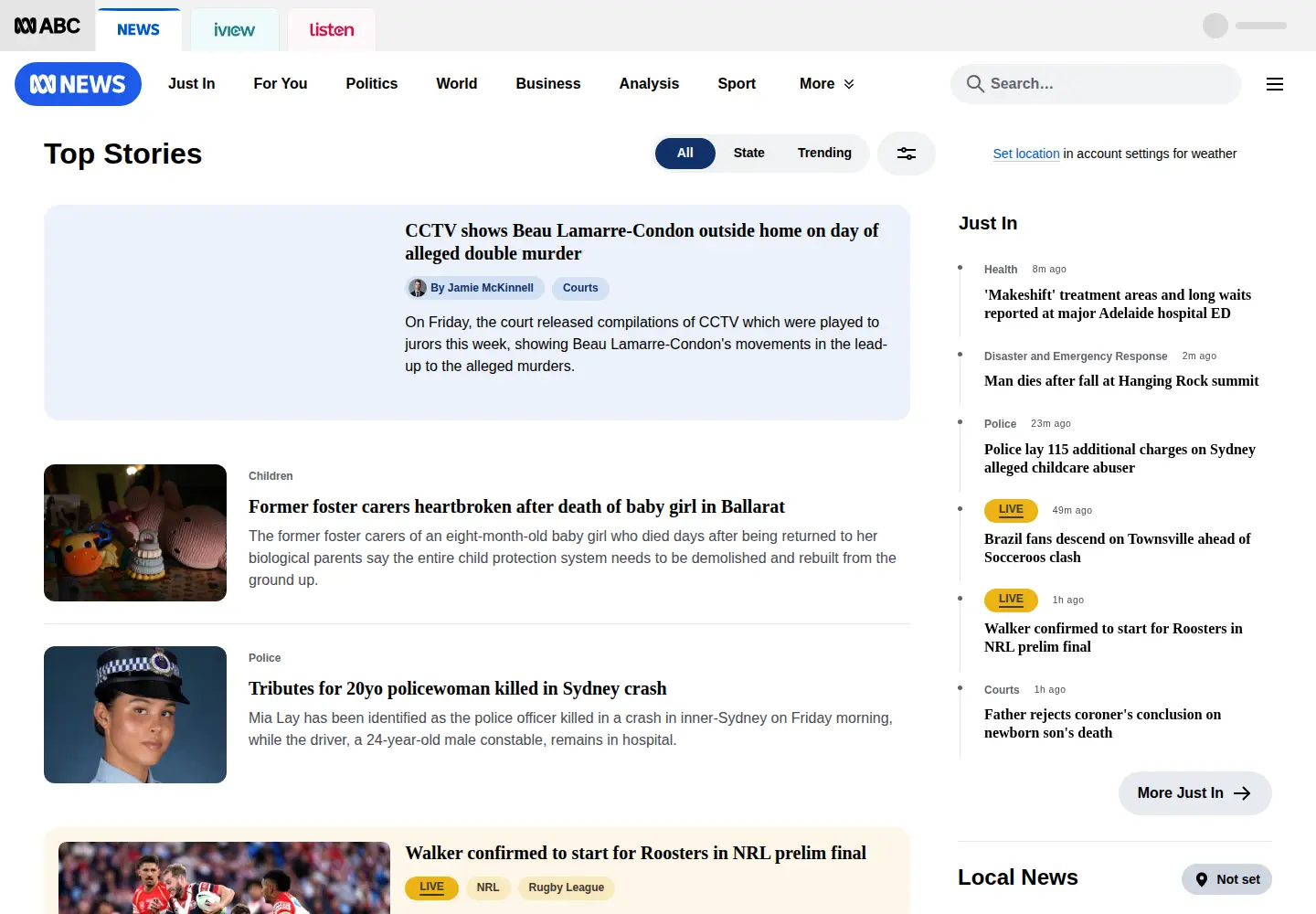 Screenshot of abc.net.au