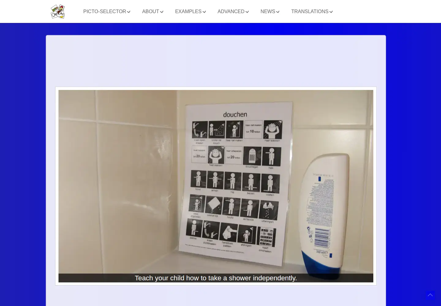 Screenshot of pictoselector.eu
