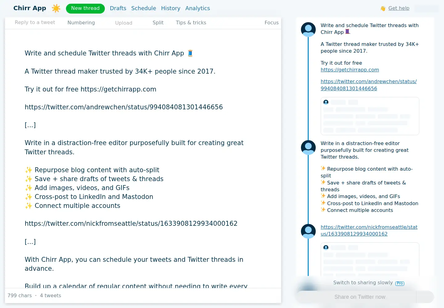 Screenshot of getchirrapp.com