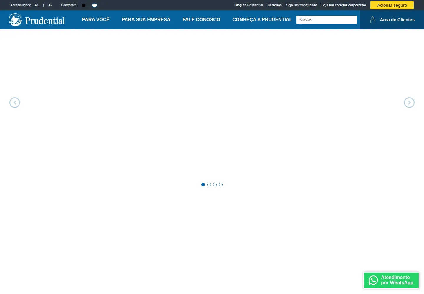 Captured homepage of prudential.com.br in the current scan