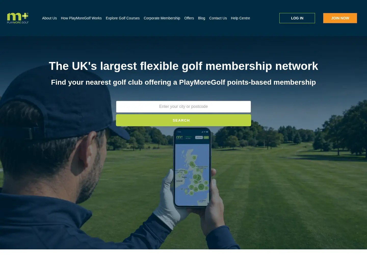 Screenshot of playmore.golf