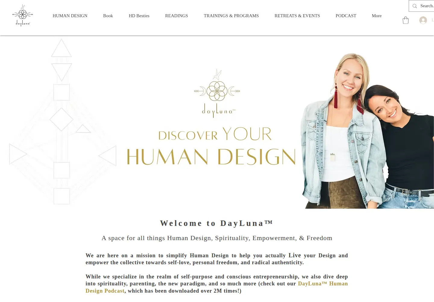 Screenshot of daylunalife.com