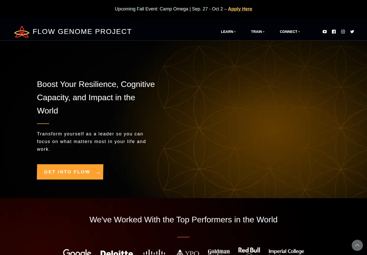 Screenshot of flowgenomeproject.com