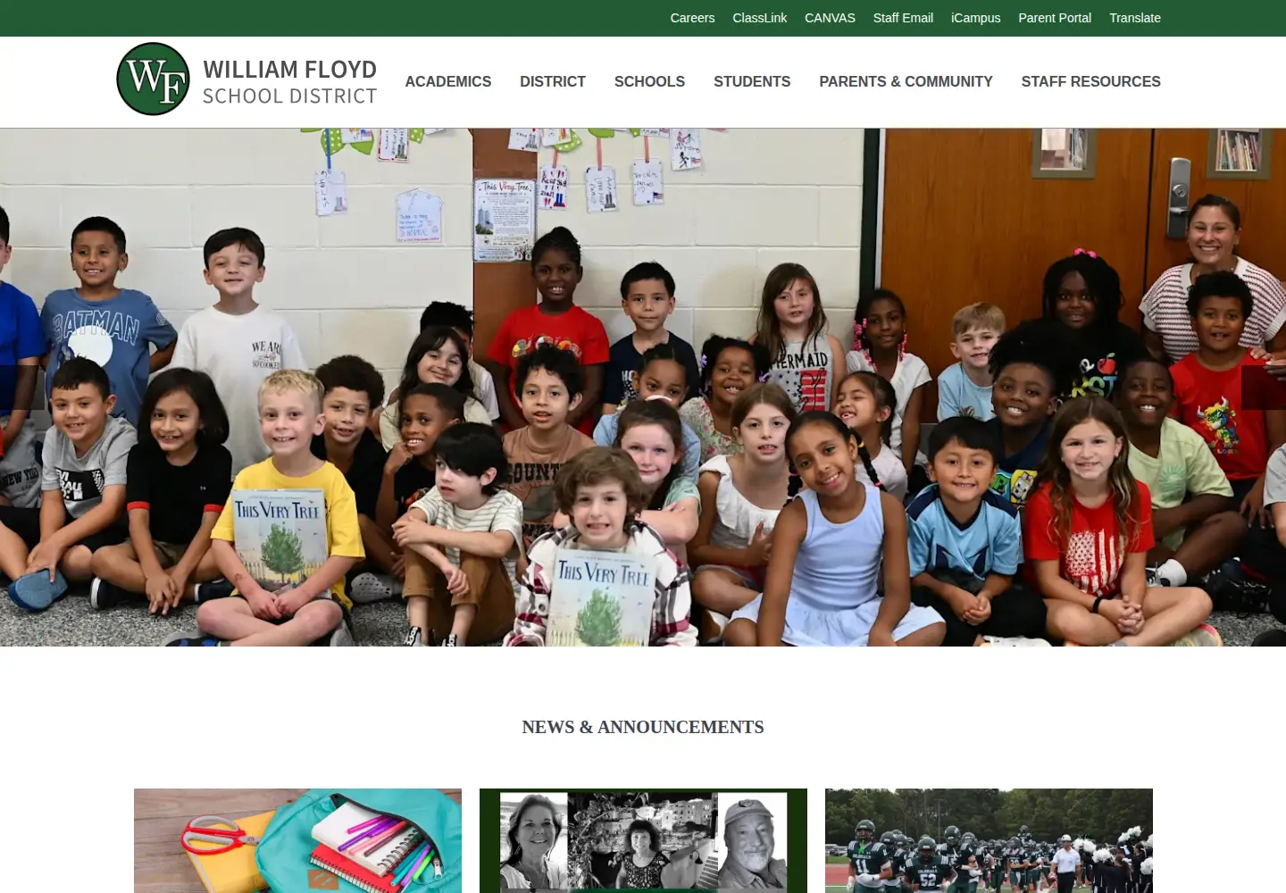 Screenshot of wfsd.k12.ny.us