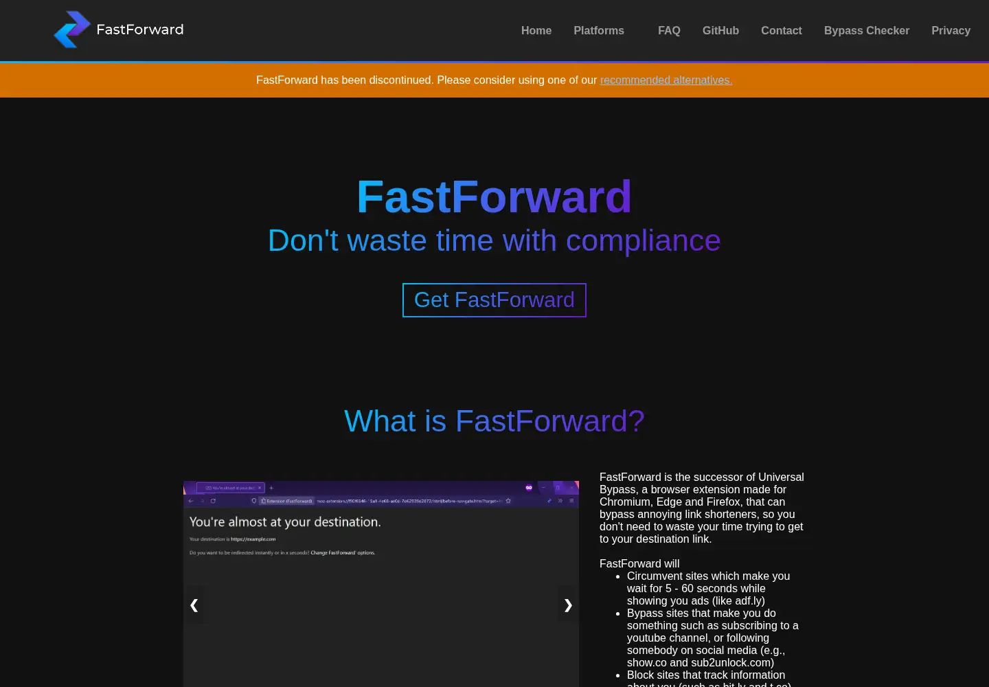 Screenshot of fastforward.team