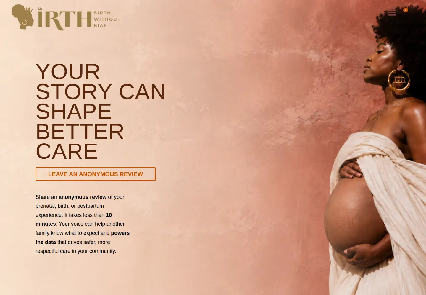 Captured homepage of irthapp.com in the current scan