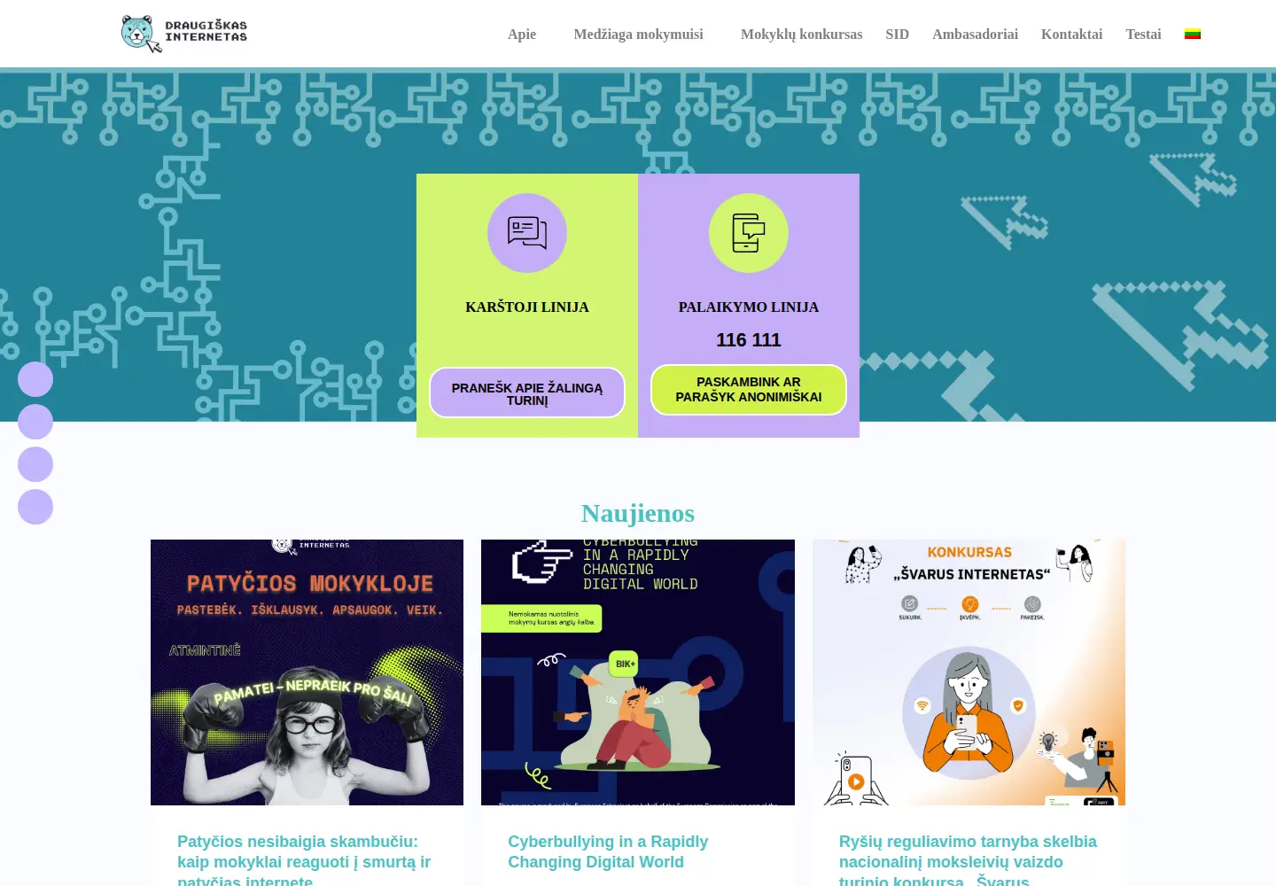 Screenshot of draugiskasinternetas.lt