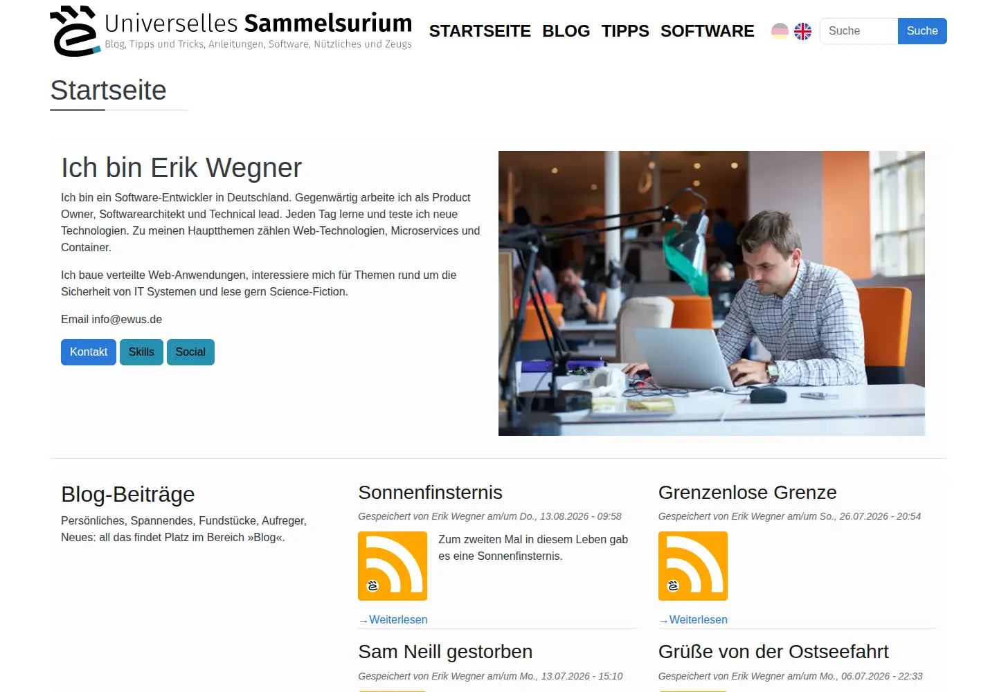 Screenshot of ewus.de