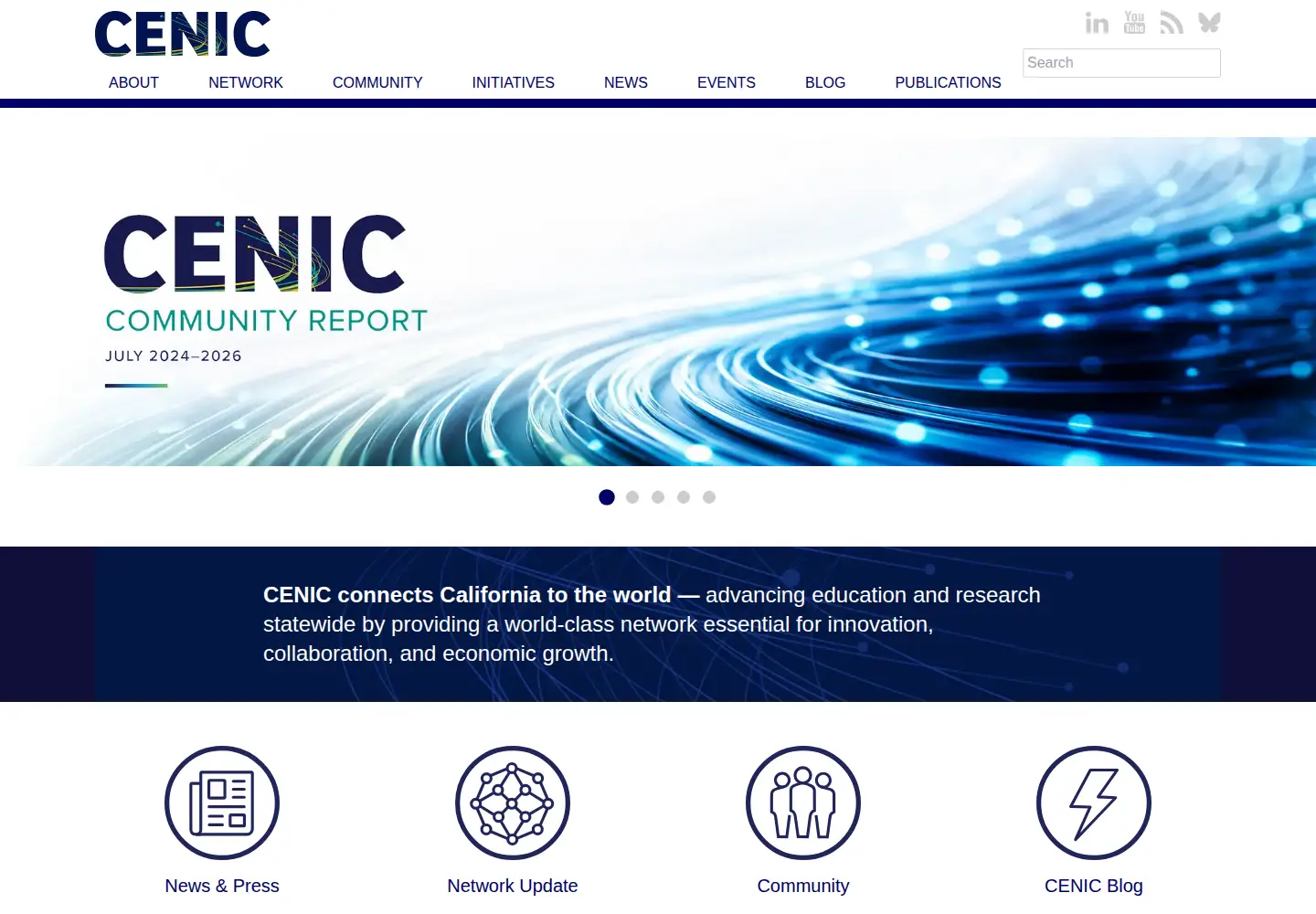 Screenshot of cenic.org