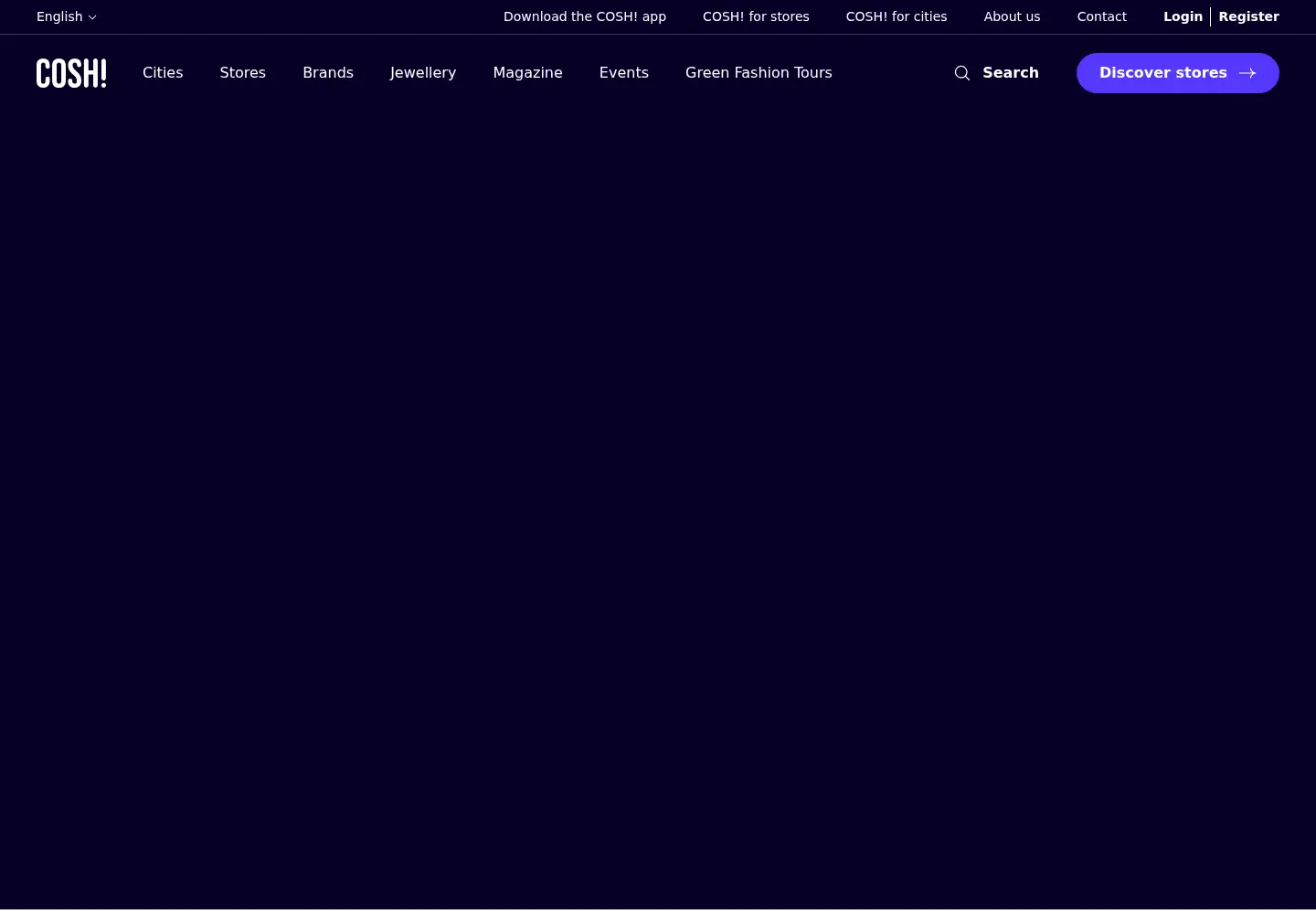 Captured homepage of cosh.eco in the current scan