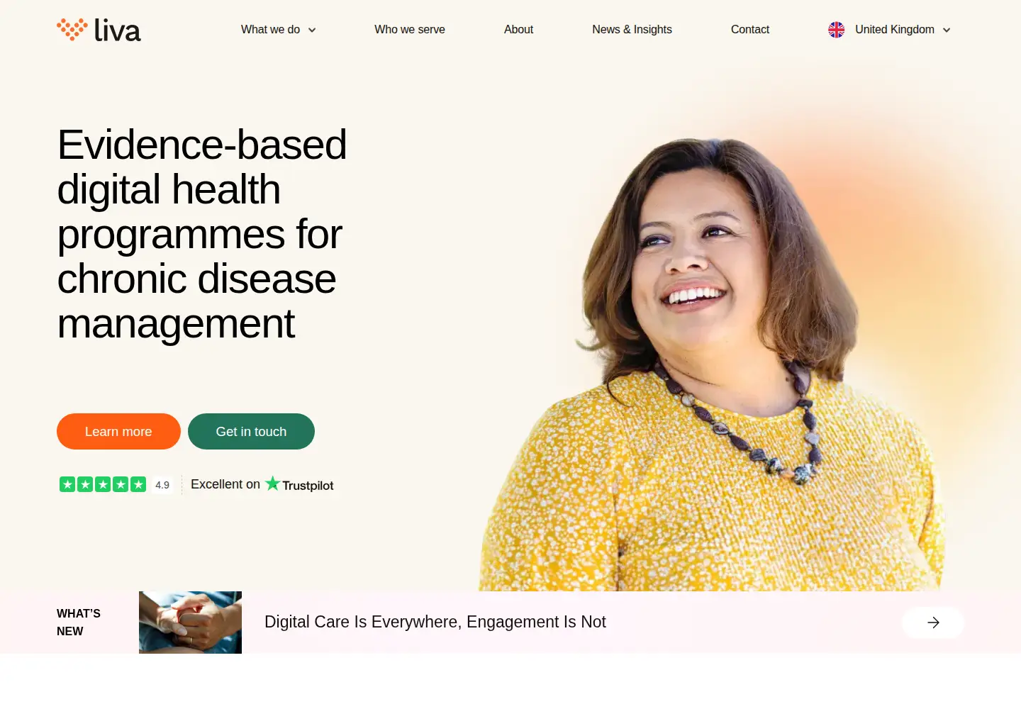 Screenshot of livahealthcare.com