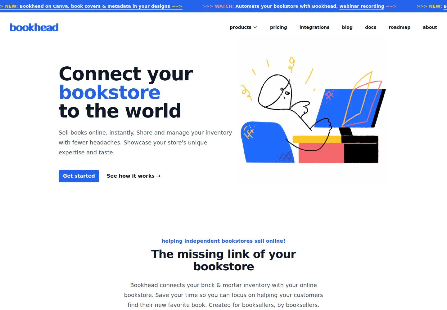 Screenshot of bookhead.net