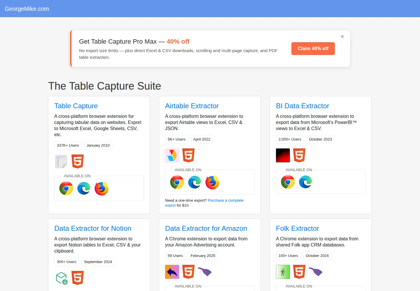 Screenshot of georgemike.com
