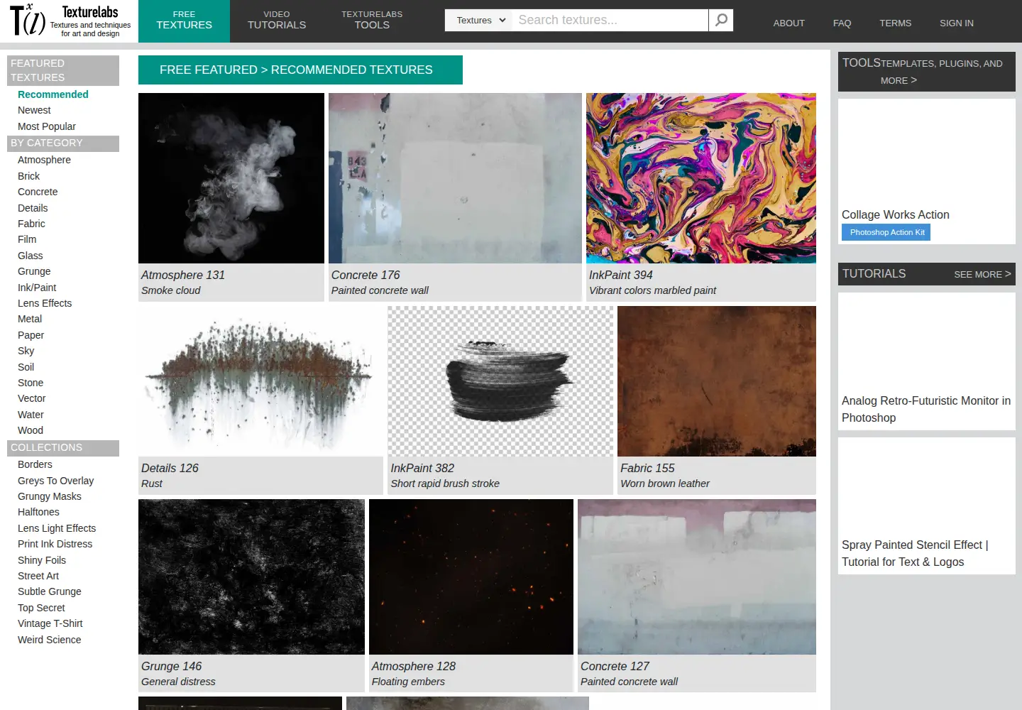 Screenshot of texturelabs.org