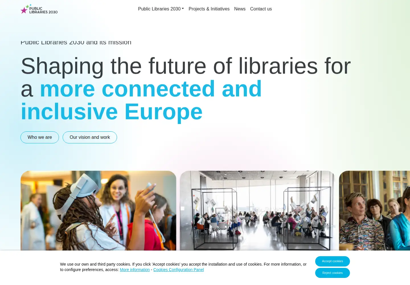 Screenshot of publiclibraries2030.eu