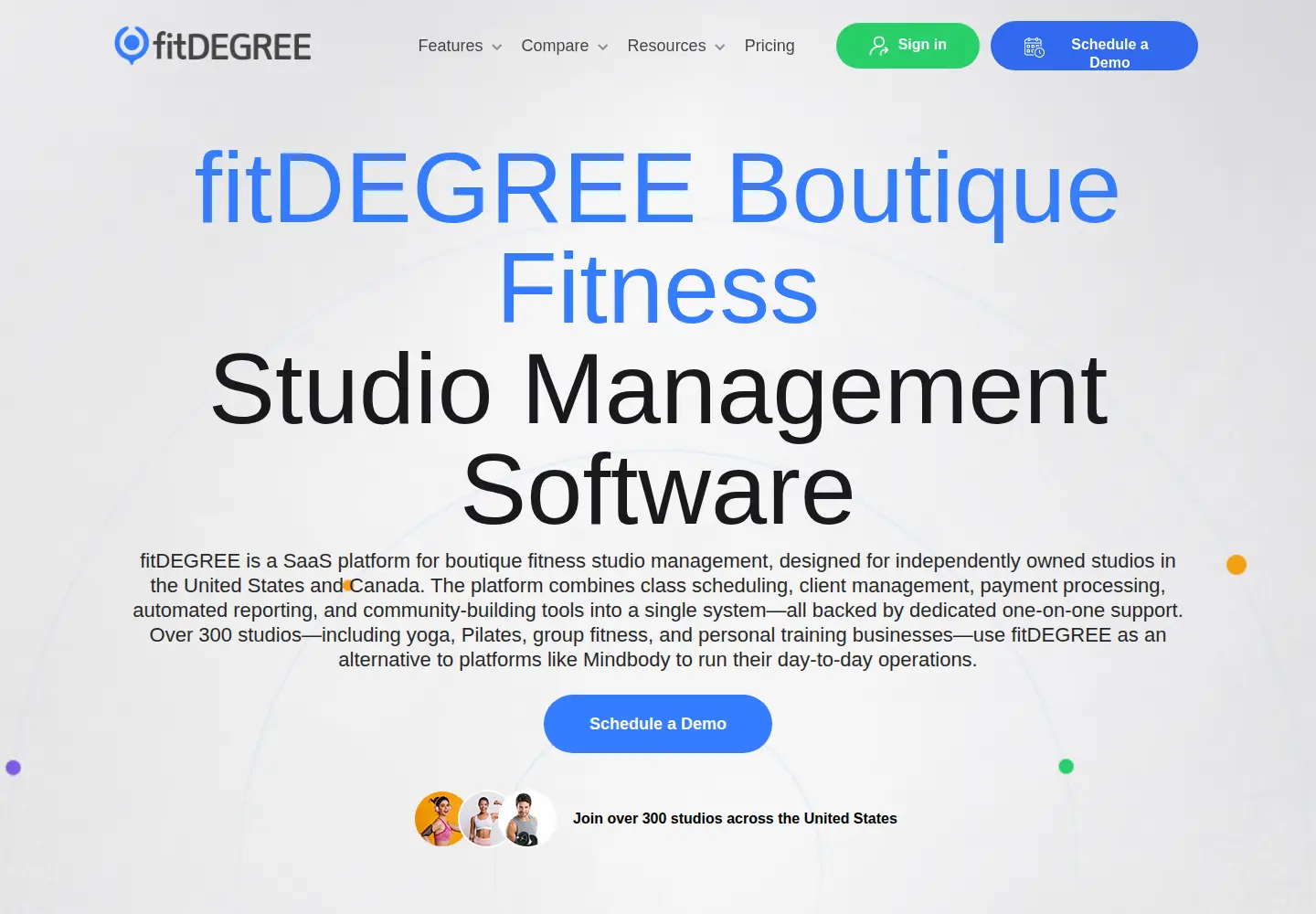 Captured homepage of fitdegree.com in the current scan