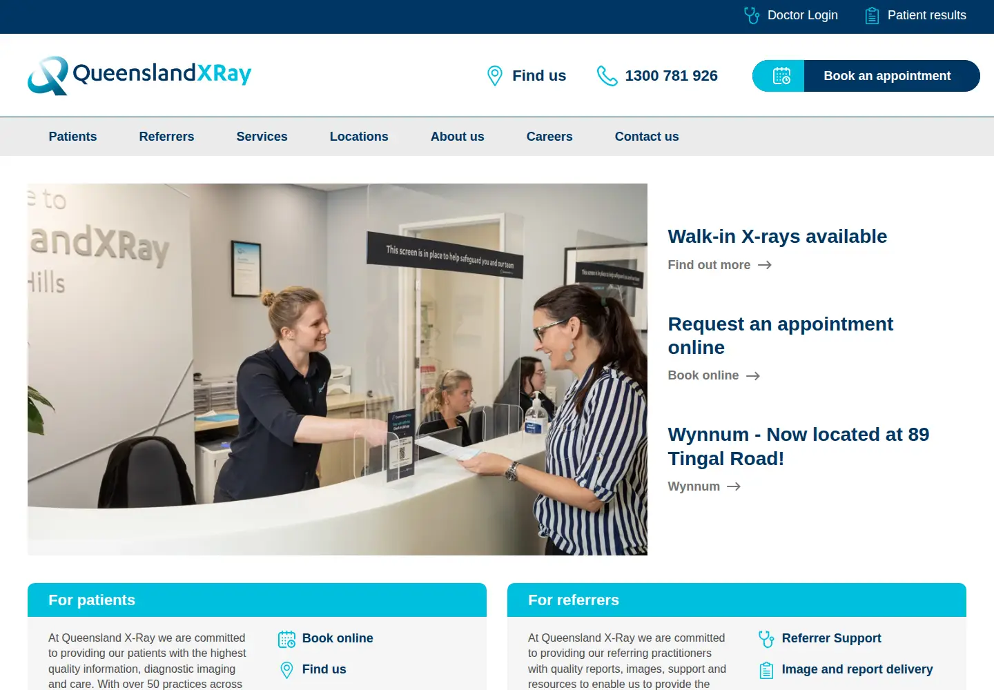 Captured homepage of qldxray.com.au in the current scan
