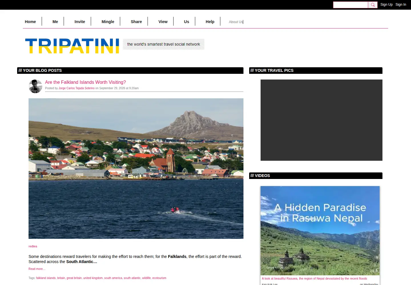 Screenshot of tripatini.com