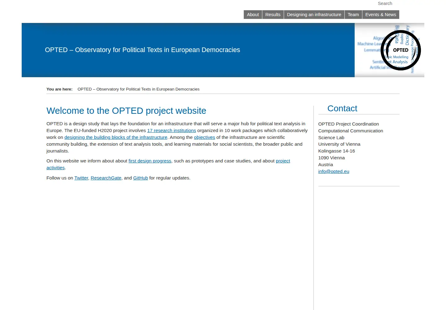 Screenshot of opted.eu