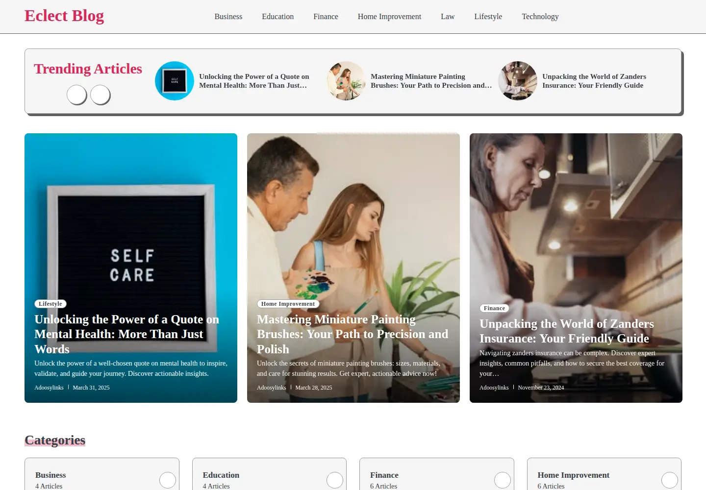 Screenshot of eclecblog.com