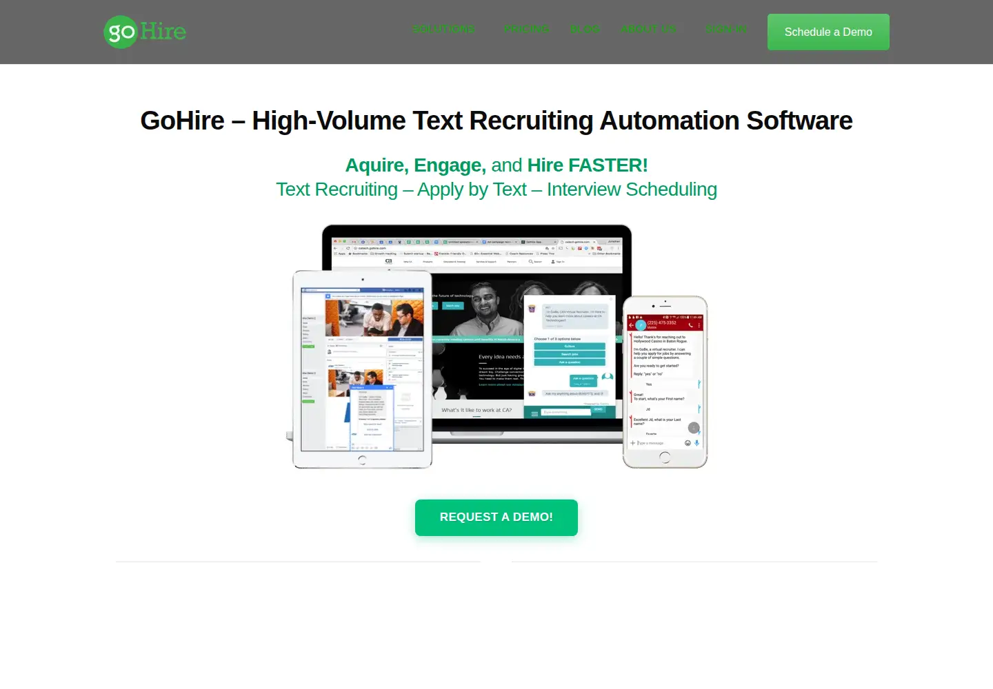 Screenshot of gohire.com
