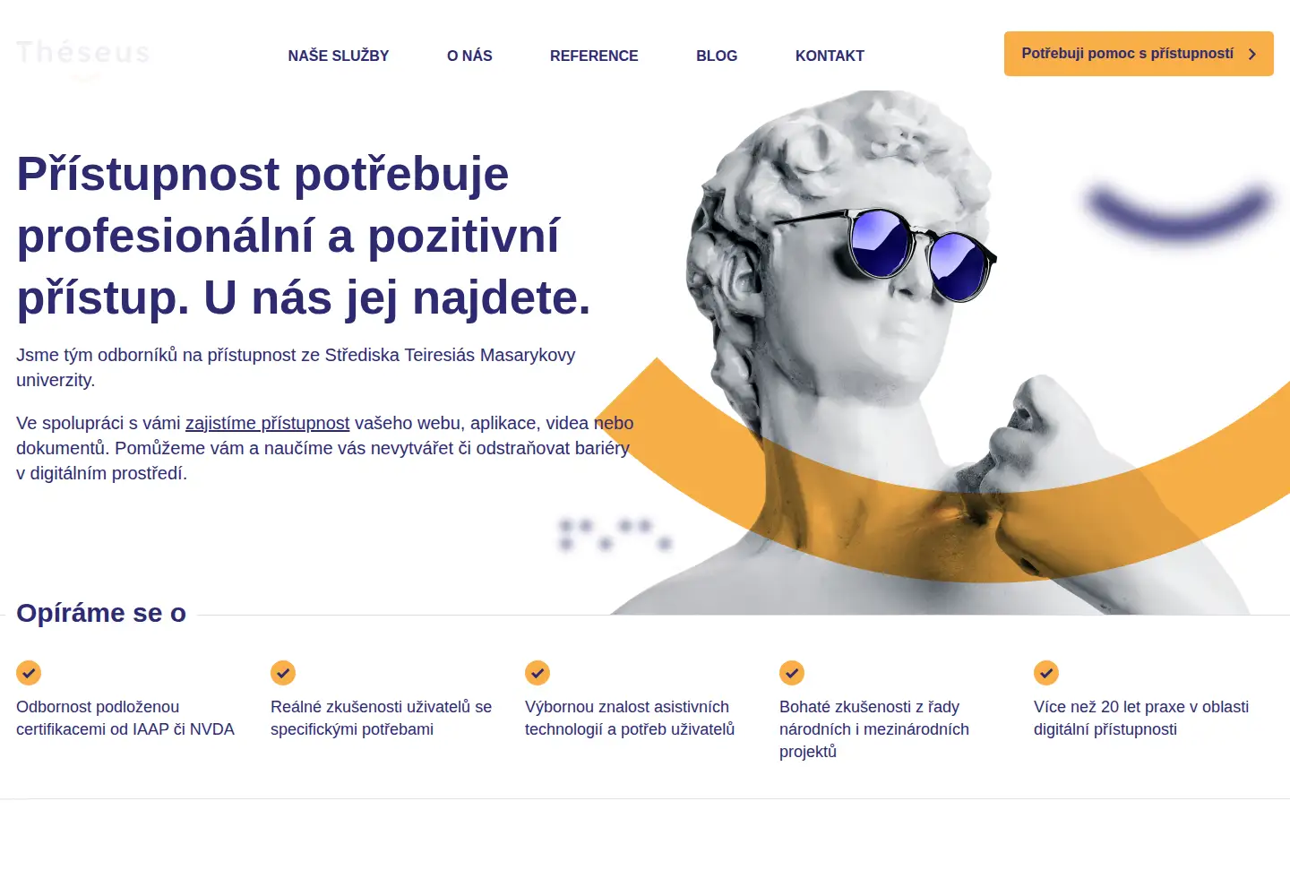 Screenshot of theseus.cz