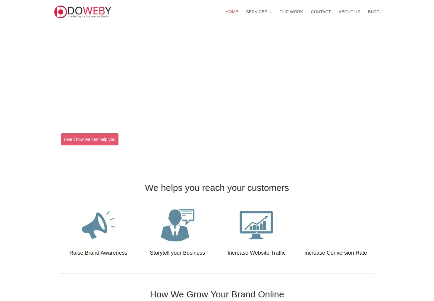 Captured homepage of doweby.com in the current scan
