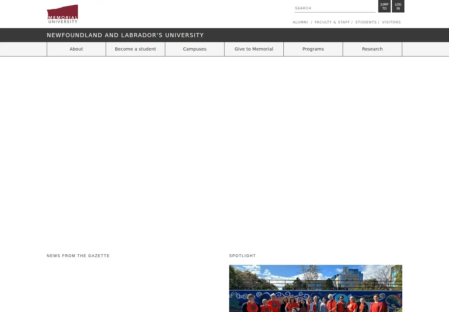Screenshot of mun.ca