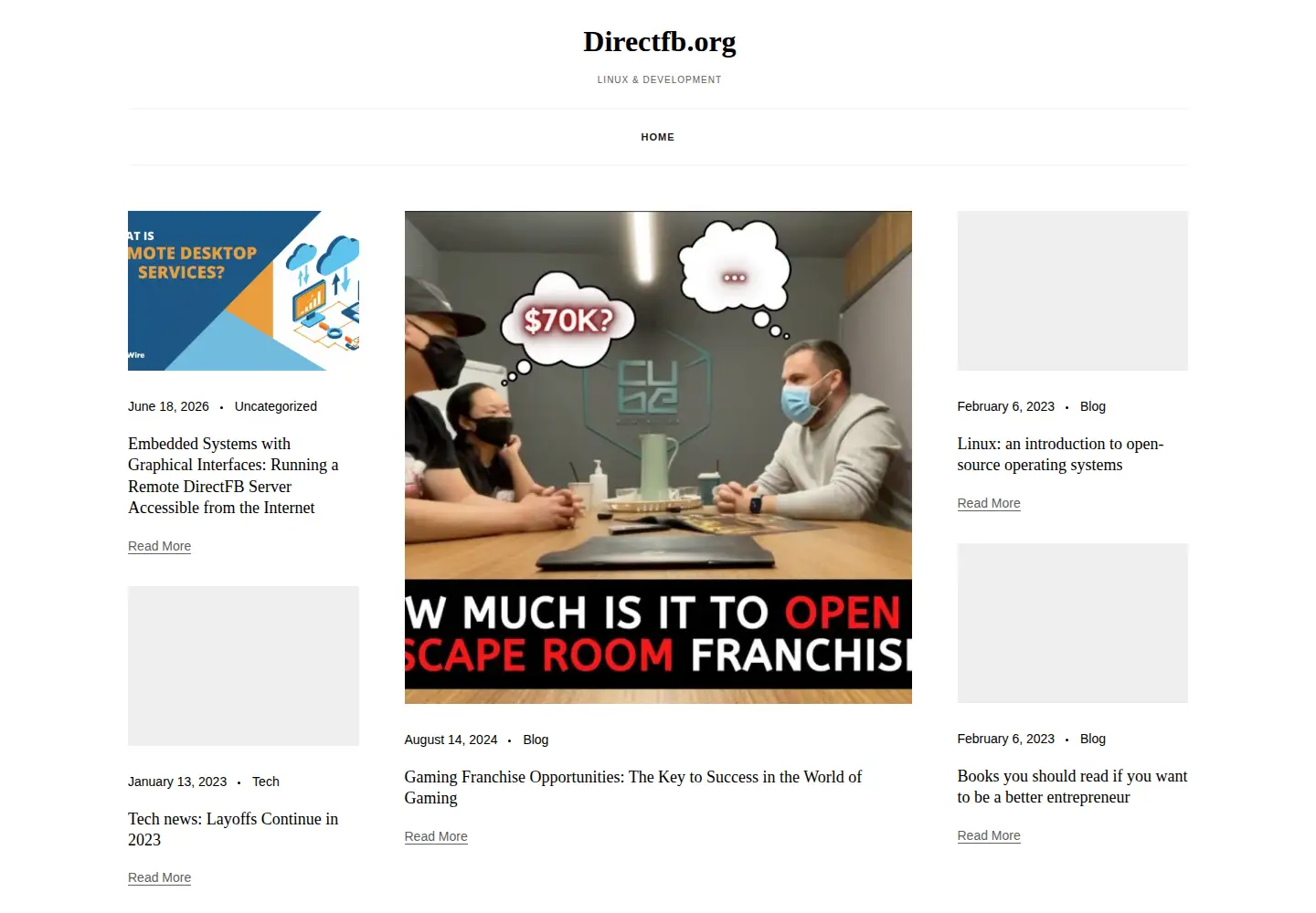Screenshot of directfb.org