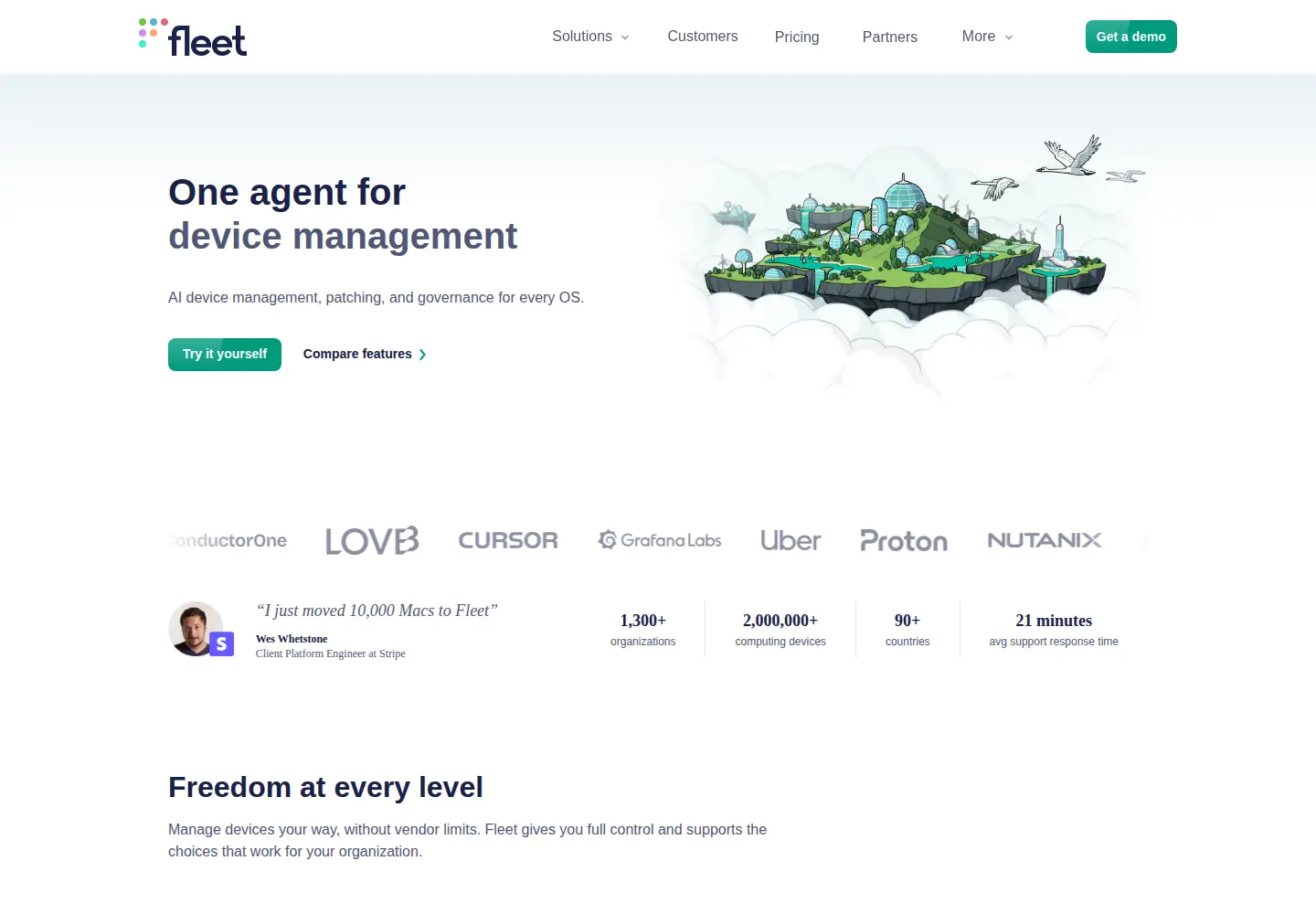 Screenshot of fleetdm.com