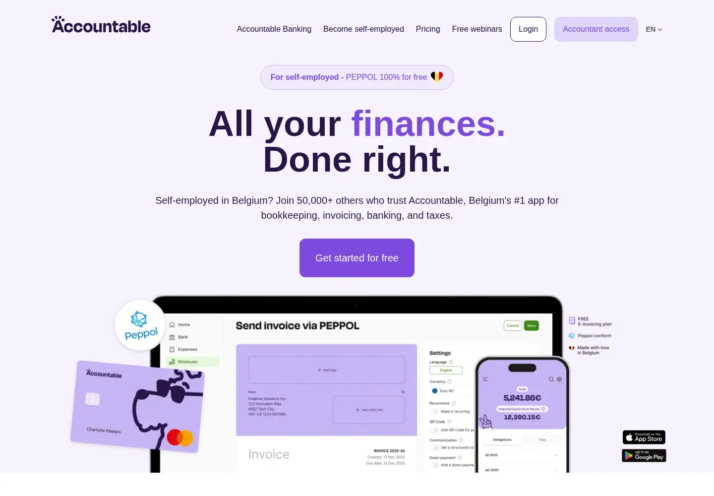 Screenshot of accountable.eu