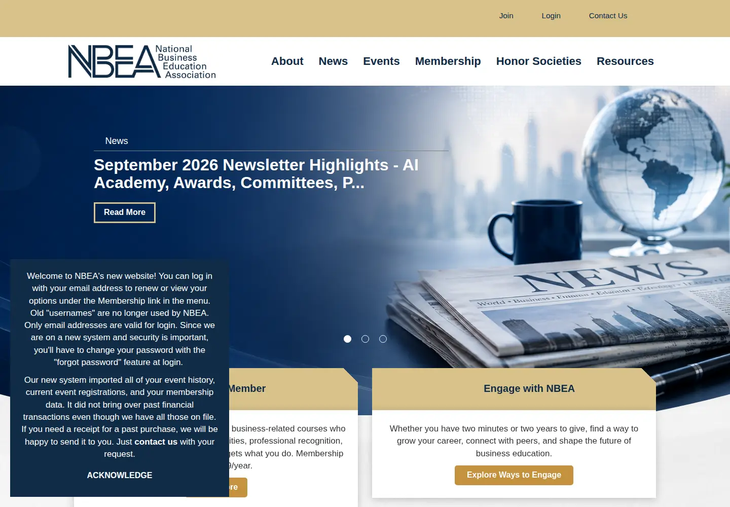 Screenshot of nbea.org