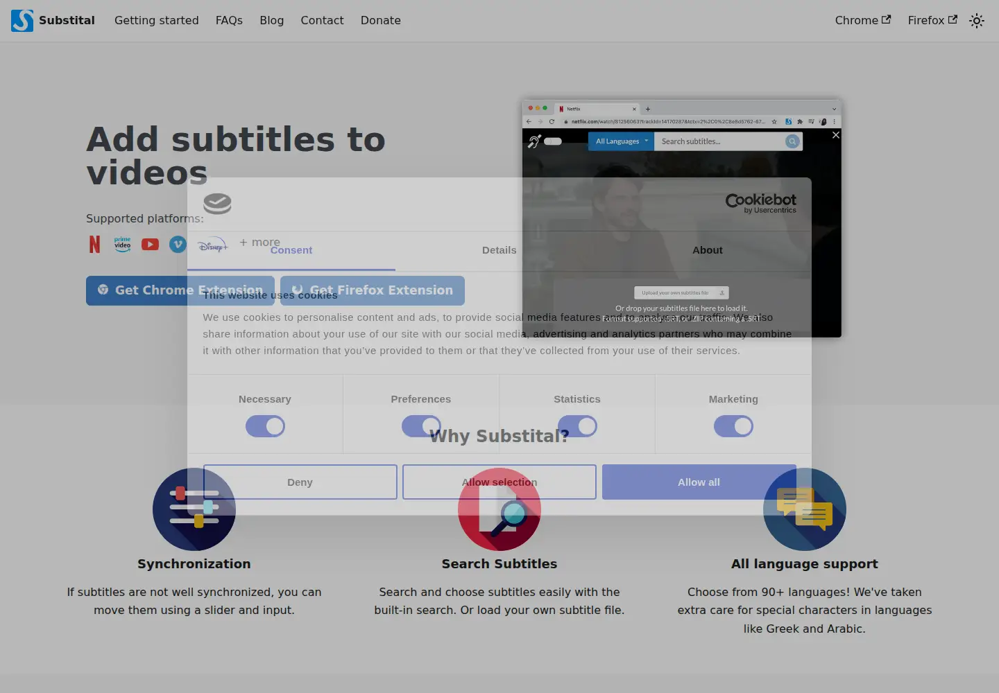 Screenshot of substital.com