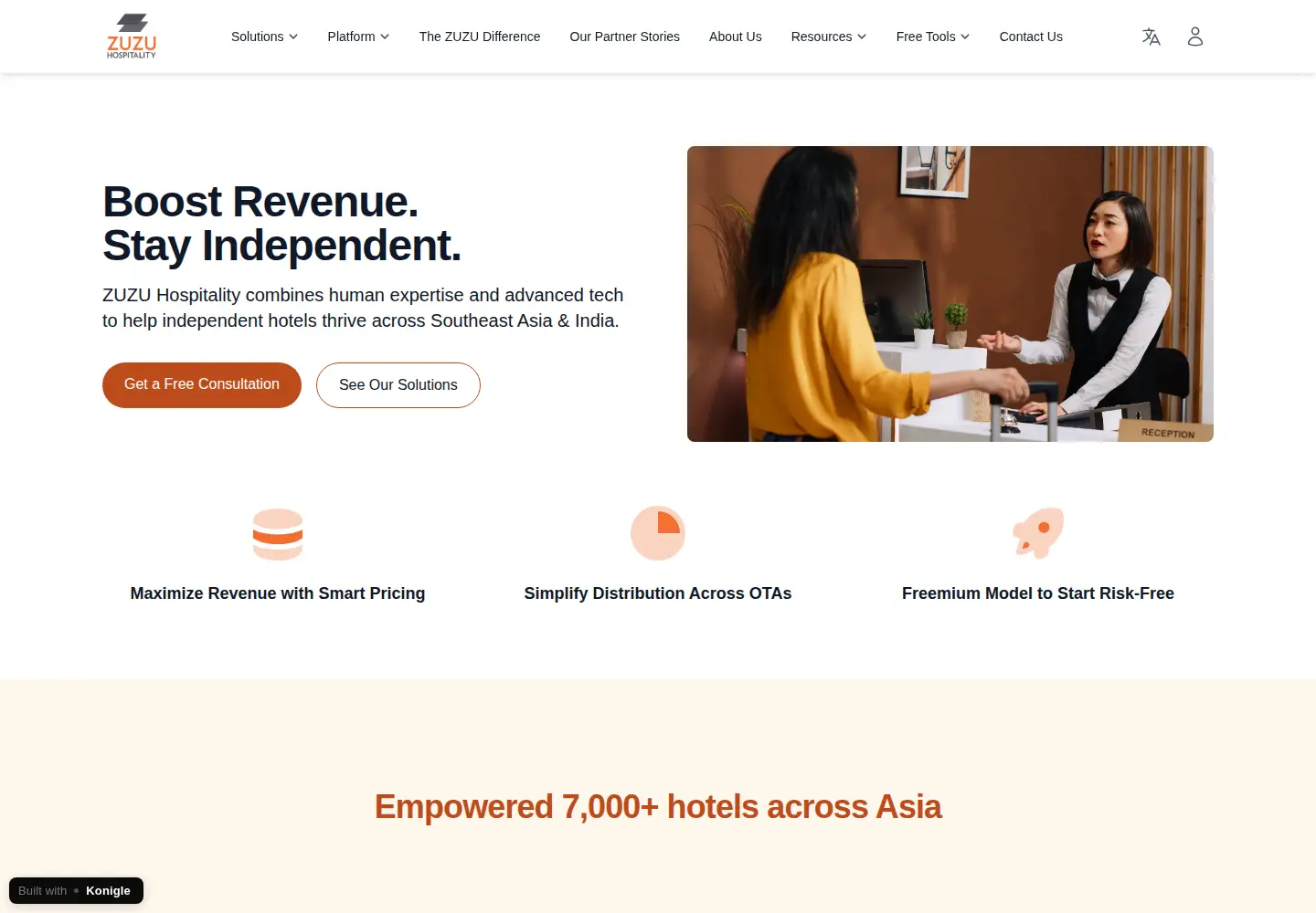 Screenshot of zuzuhospitality.com