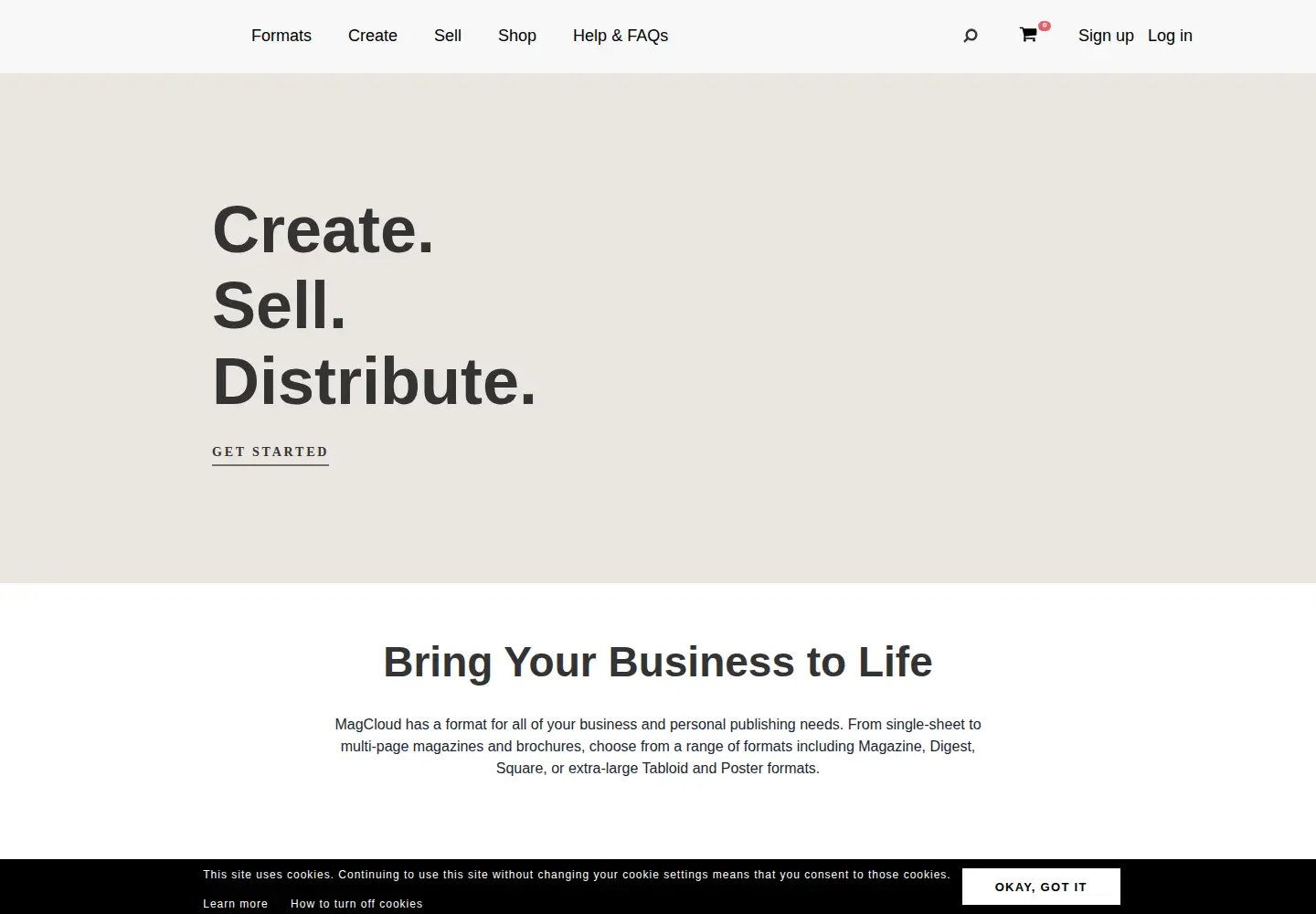 Screenshot of magcloud.com