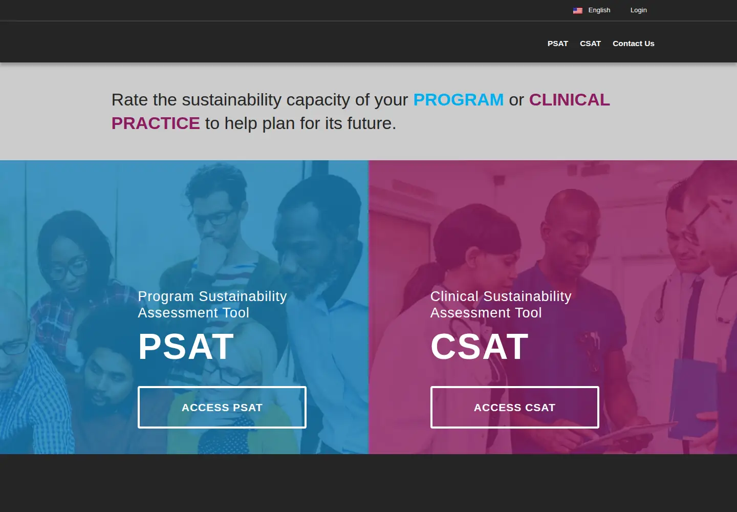 Screenshot of sustaintool.org