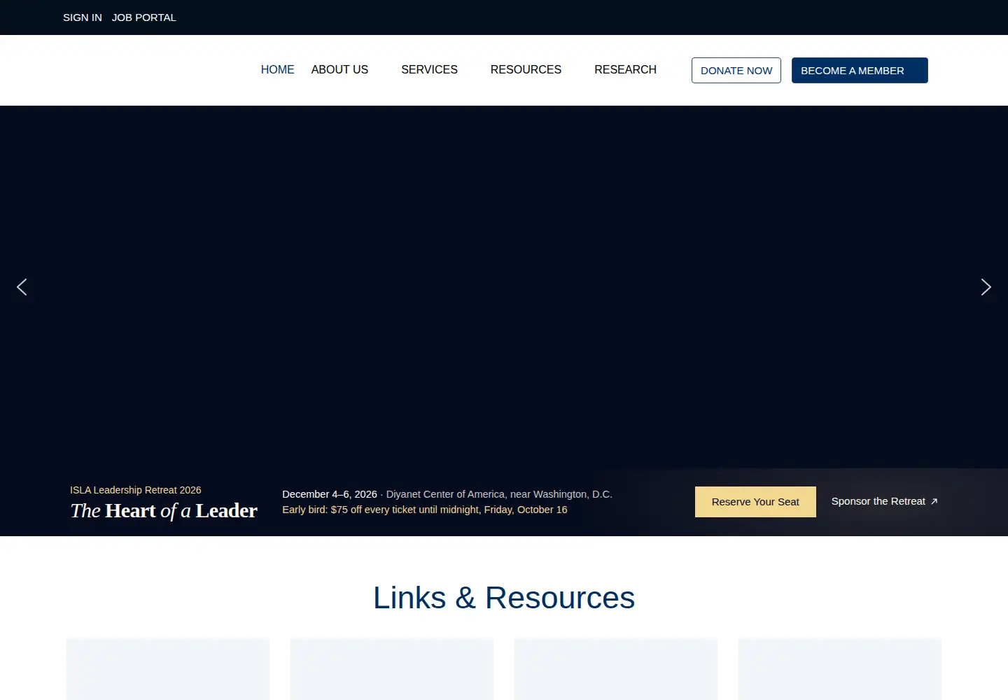 Screenshot of theisla.org