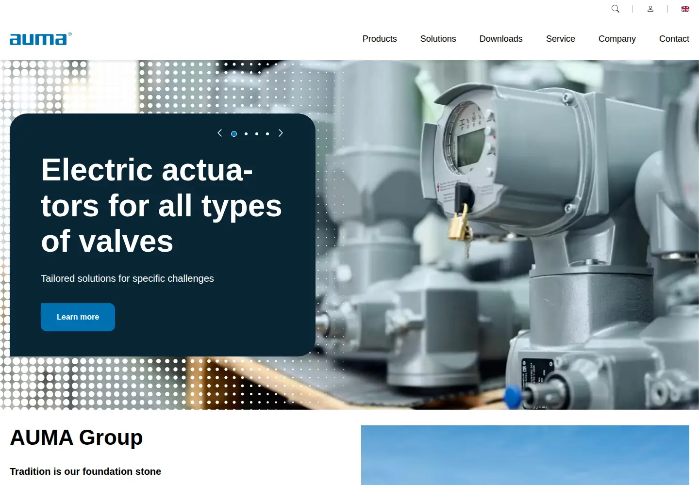 Screenshot of auma.com