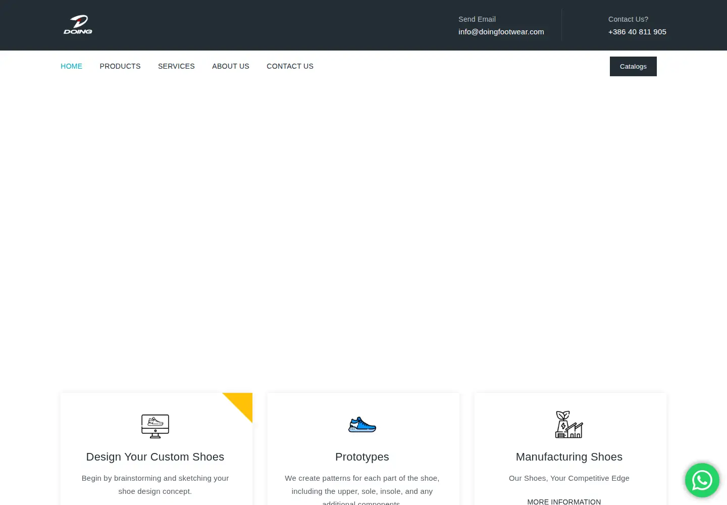 Screenshot of doingfootwear.com