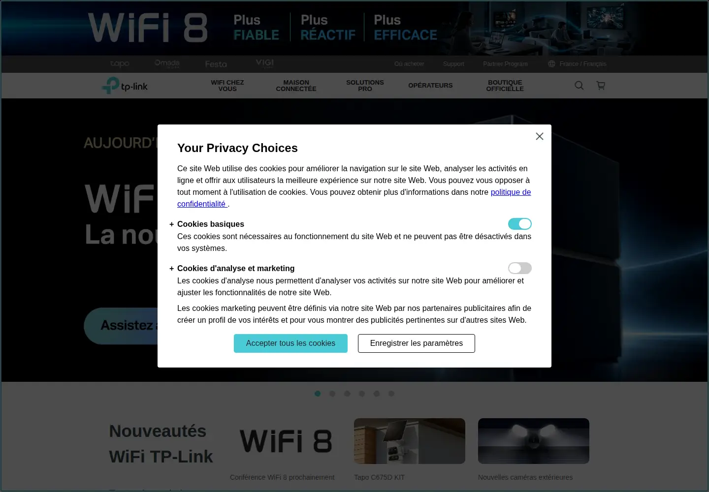 Captured homepage of tp-link.com in the current scan
