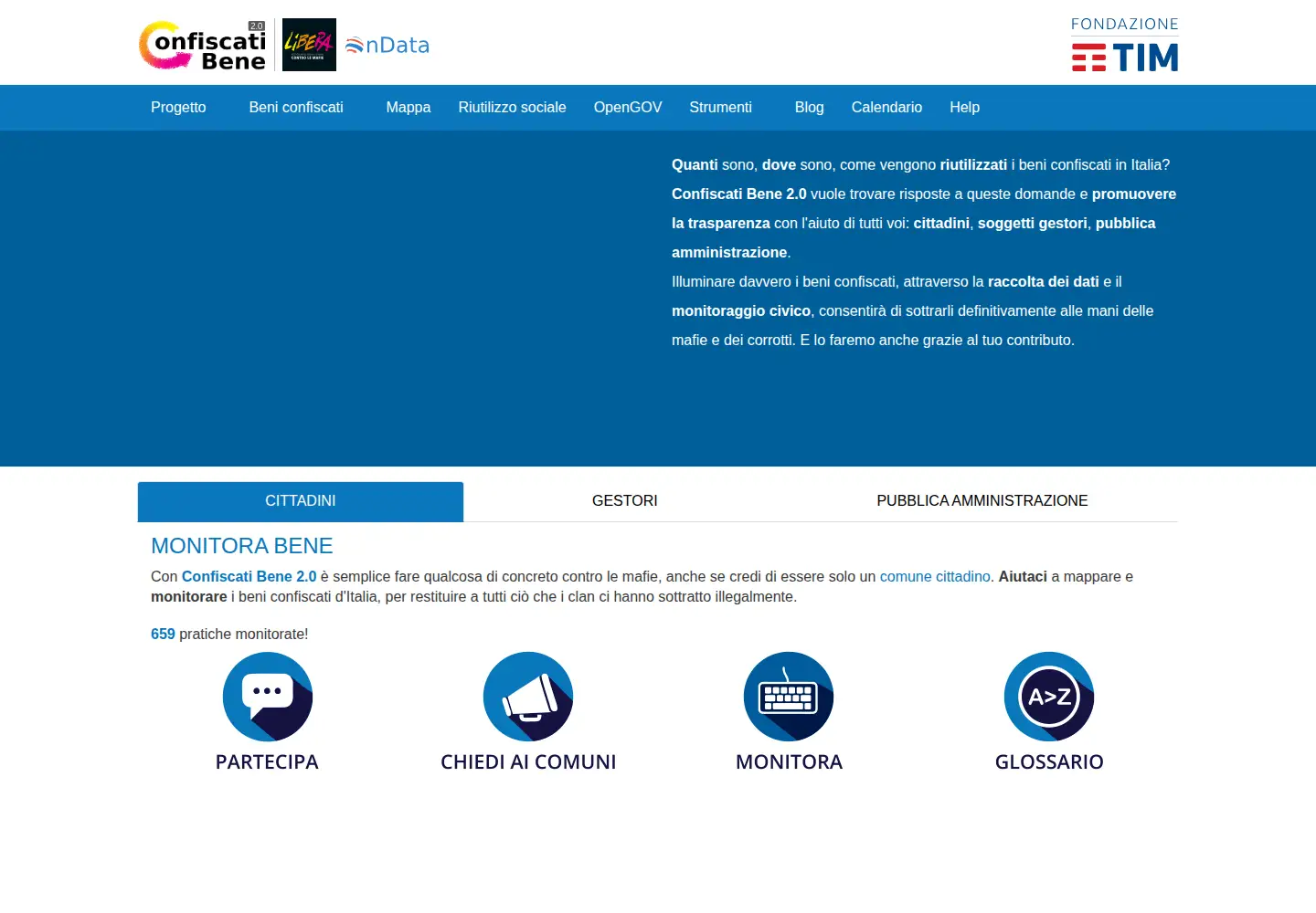Screenshot of confiscatibene.it