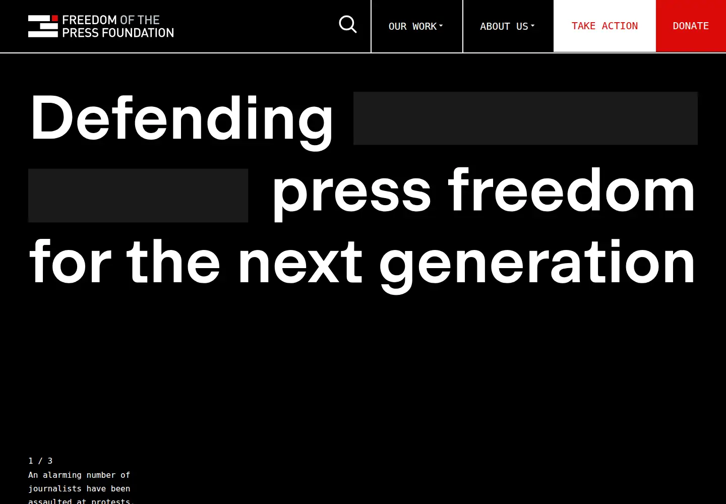 Screenshot of freedom.press