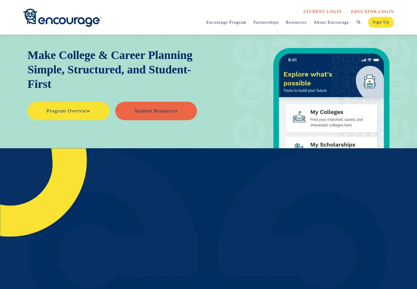 Screenshot of mycollegeoptions.org