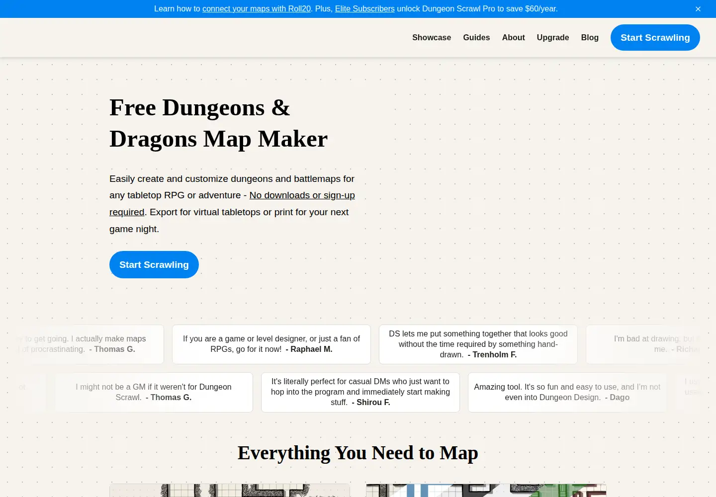 Screenshot of dungeonscrawl.com