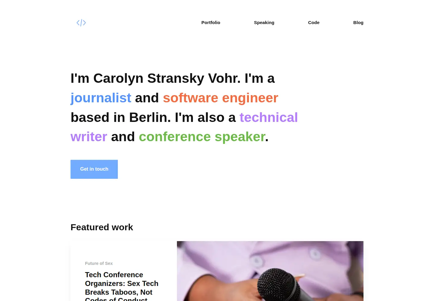 Screenshot of workwithcarolyn.com
