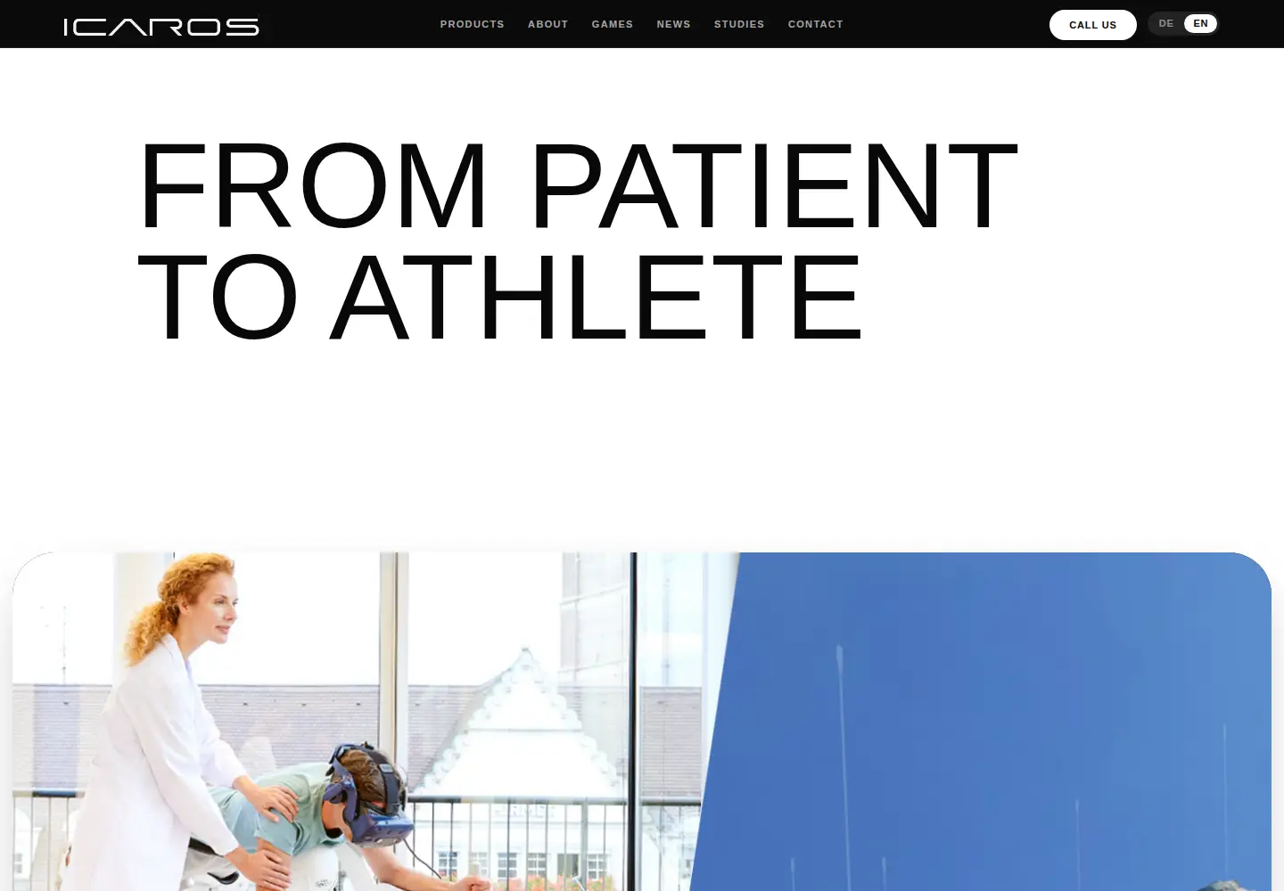 Captured homepage of icaros.com in the current scan