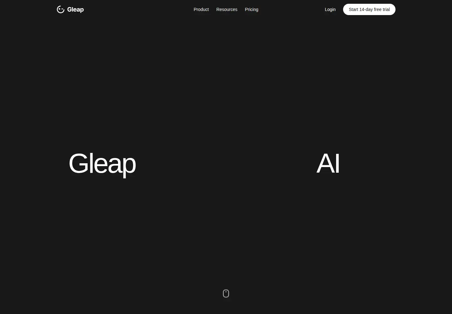 Screenshot of gleap.io