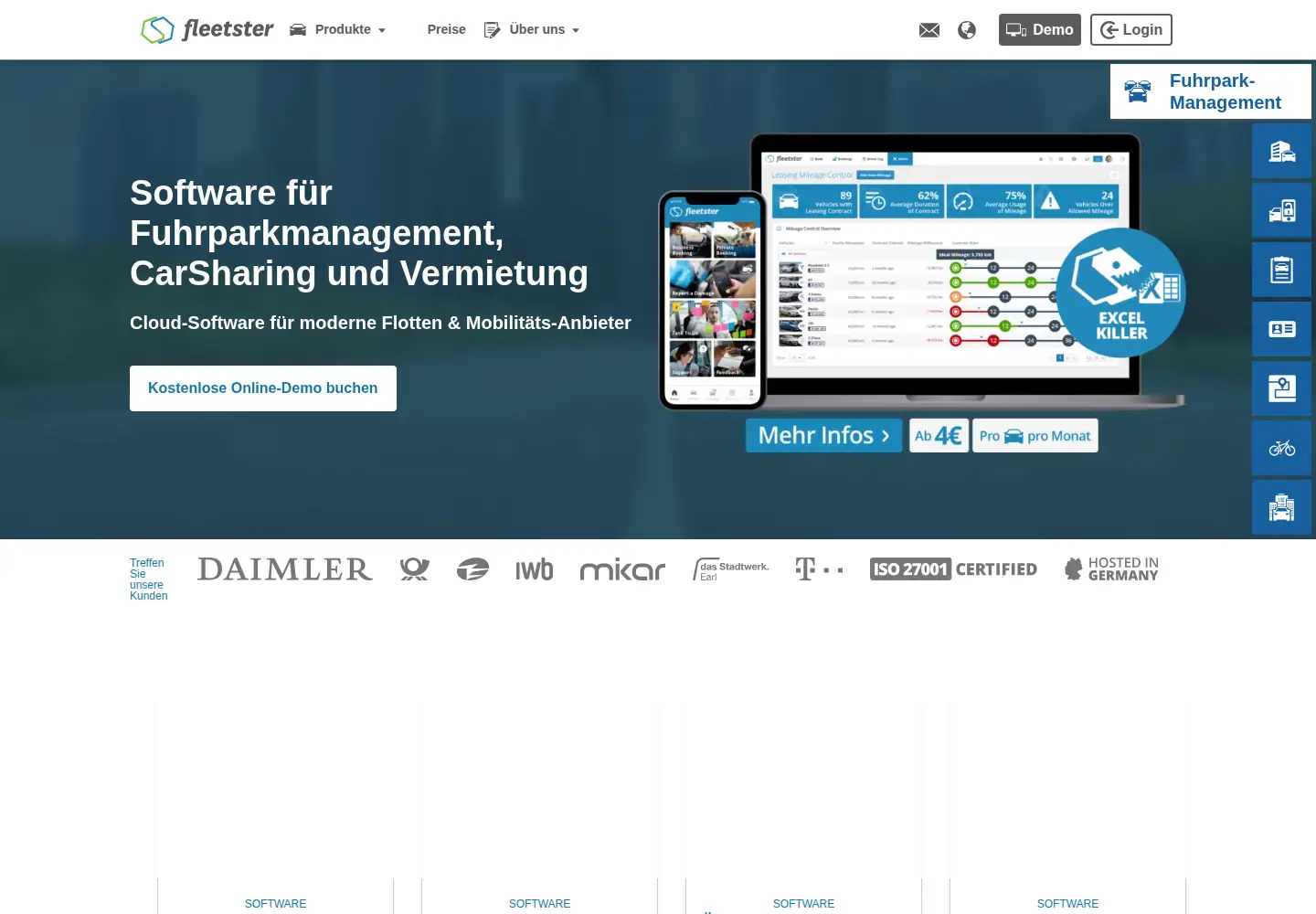 Screenshot of fleetster.de